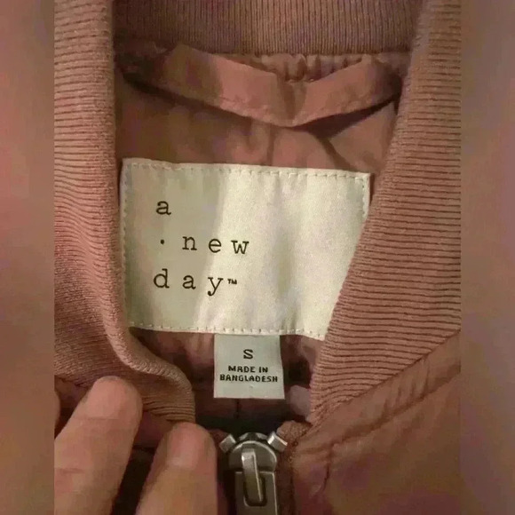 A New Day Women's Bomber Jacket - Dusty Rose, Berry Pink - Size Small (G112) - Picture 5 of 14